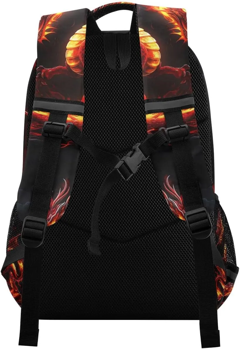 Horse Flowers Backpacks For Kids Fairytale Student Backpack Bookbag For Boys Girls Casual Bag