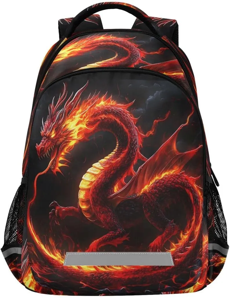 Horse Flowers Backpacks For Kids Fairytale Student Backpack Bookbag For Boys Girls Casual Bag
