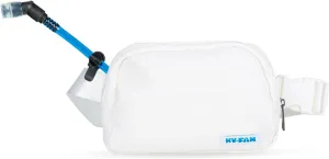 Hydration Cross Body with Bladder, 17oz BPA-Free, Hands-Free Design, Secure Pockets, Ideal for Athletic Outdoor Activities, Travel and More - White