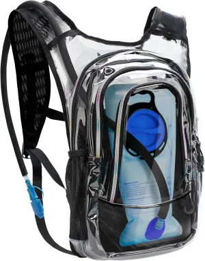 Hydration Pack, Hydration Backpack with 2L Hydration Bladder, Festival Essential Water Backpack, Lightweight Hydration Bag Hydropack Hydro for Running, Biking, Music Festival Gear, Rave