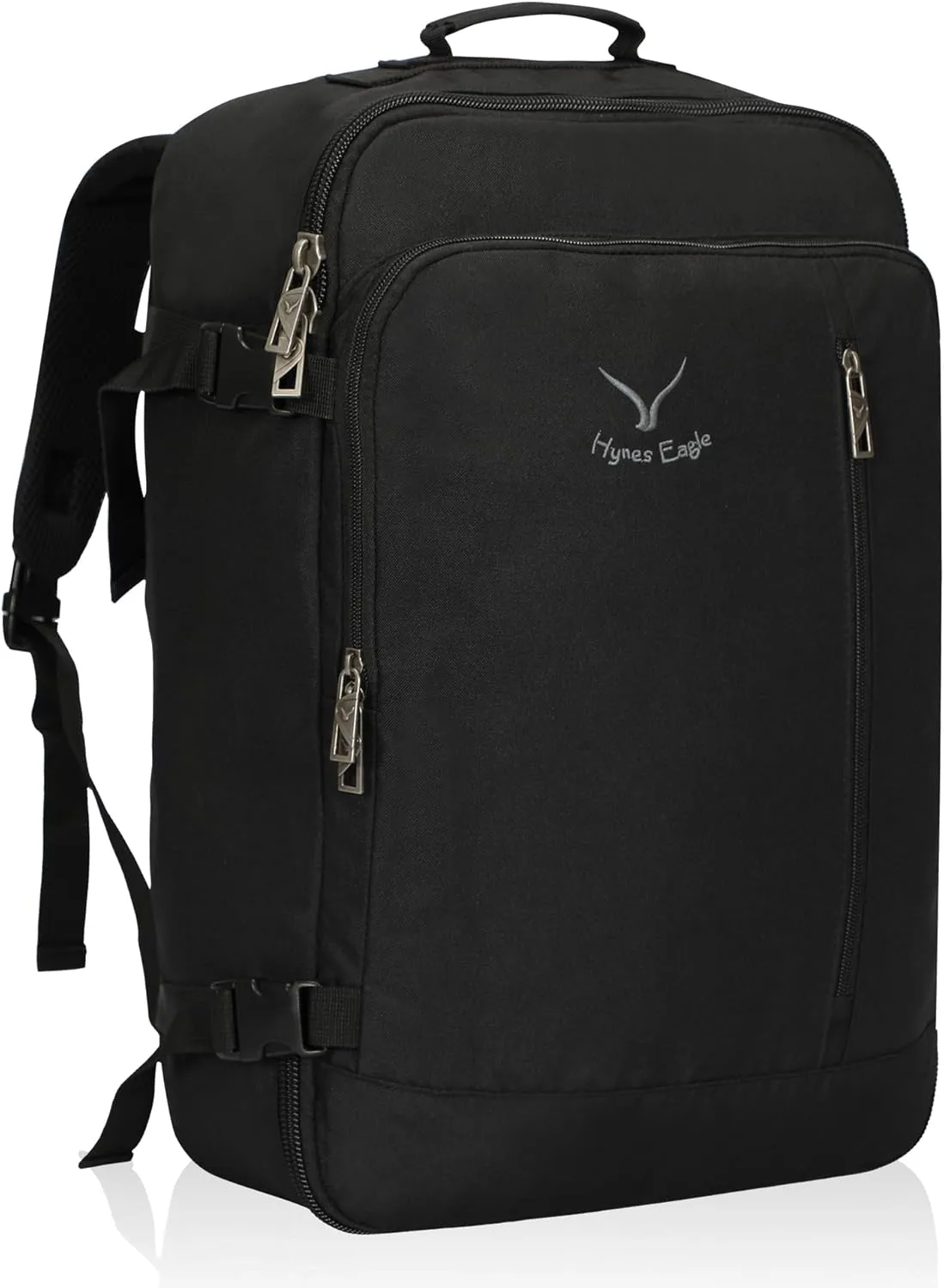 Hynes Eagle Carry on Backpack 38L Large Travel Backpack for Women Flight Approved Weekender Bag Laptop Backpack Men 15 inches Black 2023