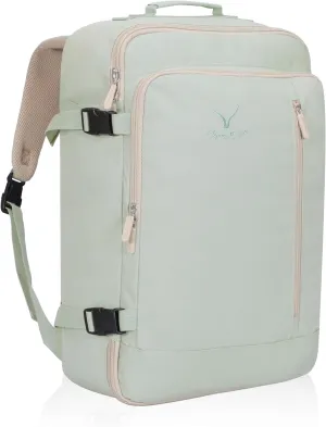 Hynes Eagle Carry on Backpack 38L Large Travel Backpack for Women Flight Approved Weekender Bag Laptop Backpack Men 15 inches Mint Green