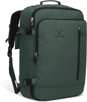 Hynes Eagle Carry on Backpack 38L Large Travel Backpack for Women Flight Approved Weekender Bag Laptop Backpack Men 15 inches Oliver Green