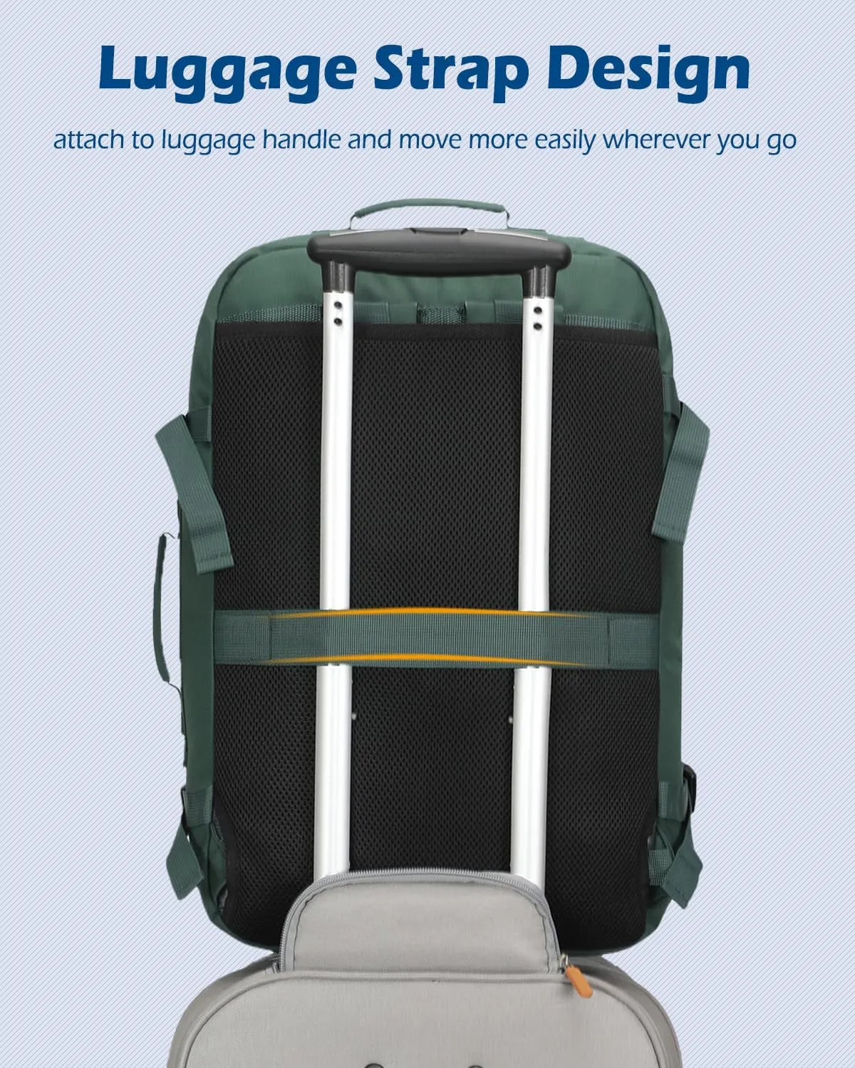 Hynes Eagle Carry on Backpack 38L Large Travel Backpack for Women Flight Approved Weekender Bag Laptop Backpack Men 15 inches Oliver Green