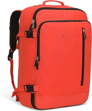 Hynes Eagle Carry on Backpack 38L Large Travel Backpack for Women Flight Approved Weekender Bag Laptop Backpack Men 15 inches Orange