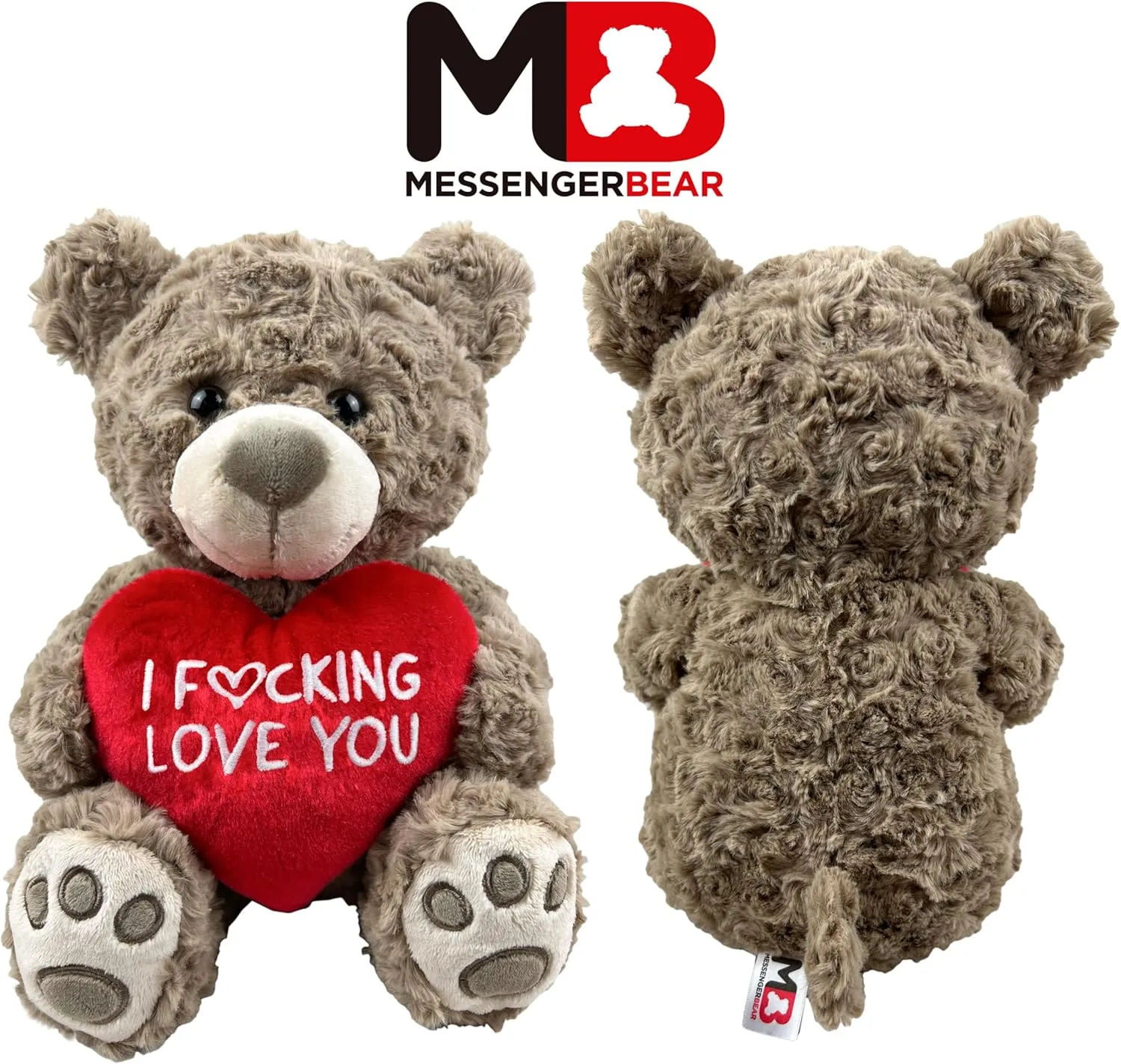 I Love You Teddy Bear 10' | I Love You Stuffed Animal | Stuffed Animals for Girls | I Heart You
