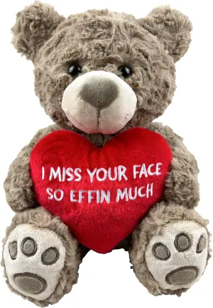 I Miss Your Face Teddy Bear 10” Sitting | I Miss You Gifts for Her | Funny Gifts for Girlfriend