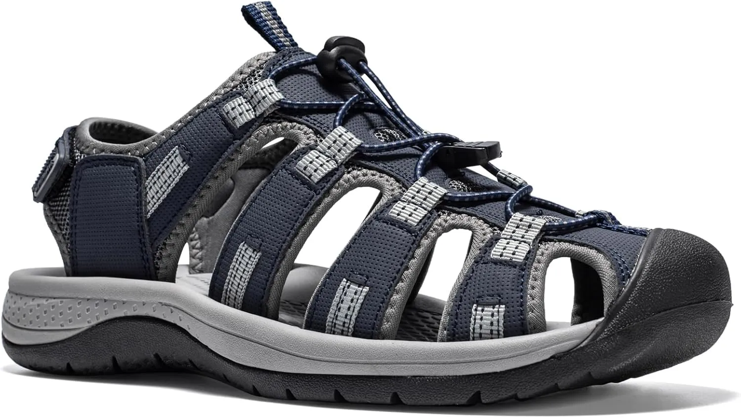 i78 Mens Athletic Hiking Sandals Closed Toe Outdoor Sport Sandals for Trail Beach Walking Waterproof Lightweight Casual