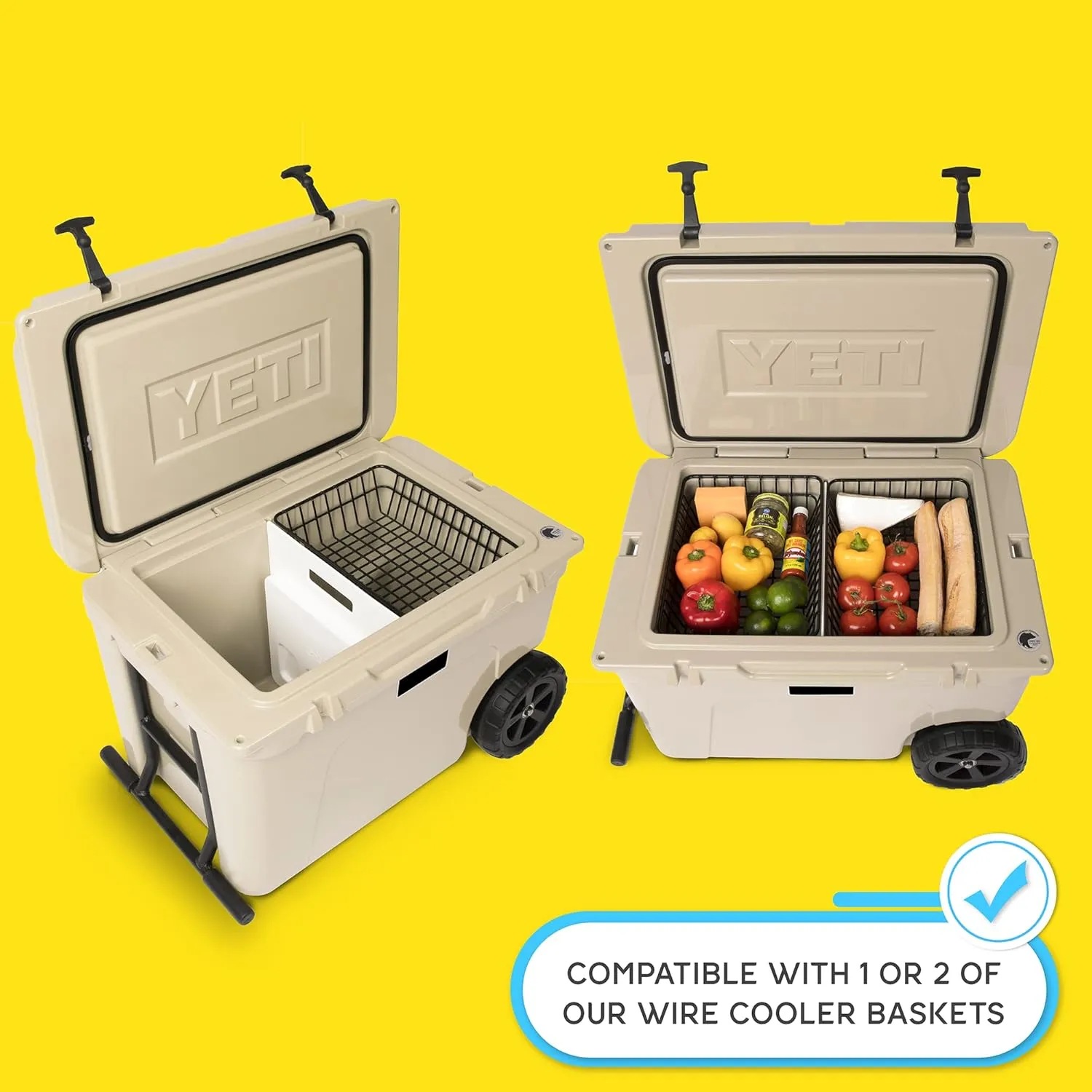 Ice Pack Divider for YETI Tundra Coolers - Multiple Sizes to Fit The YETI Haul, 35, 45 - YETI Cooler Accessories - Freezable Cooler Divider - YETI Accessories