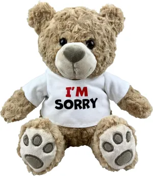 I’m Sorry Teddy Bear 10” Sitting | I Love You Im Sorry Plushie | Im Sorry Gifts for Her Stuffed Animal