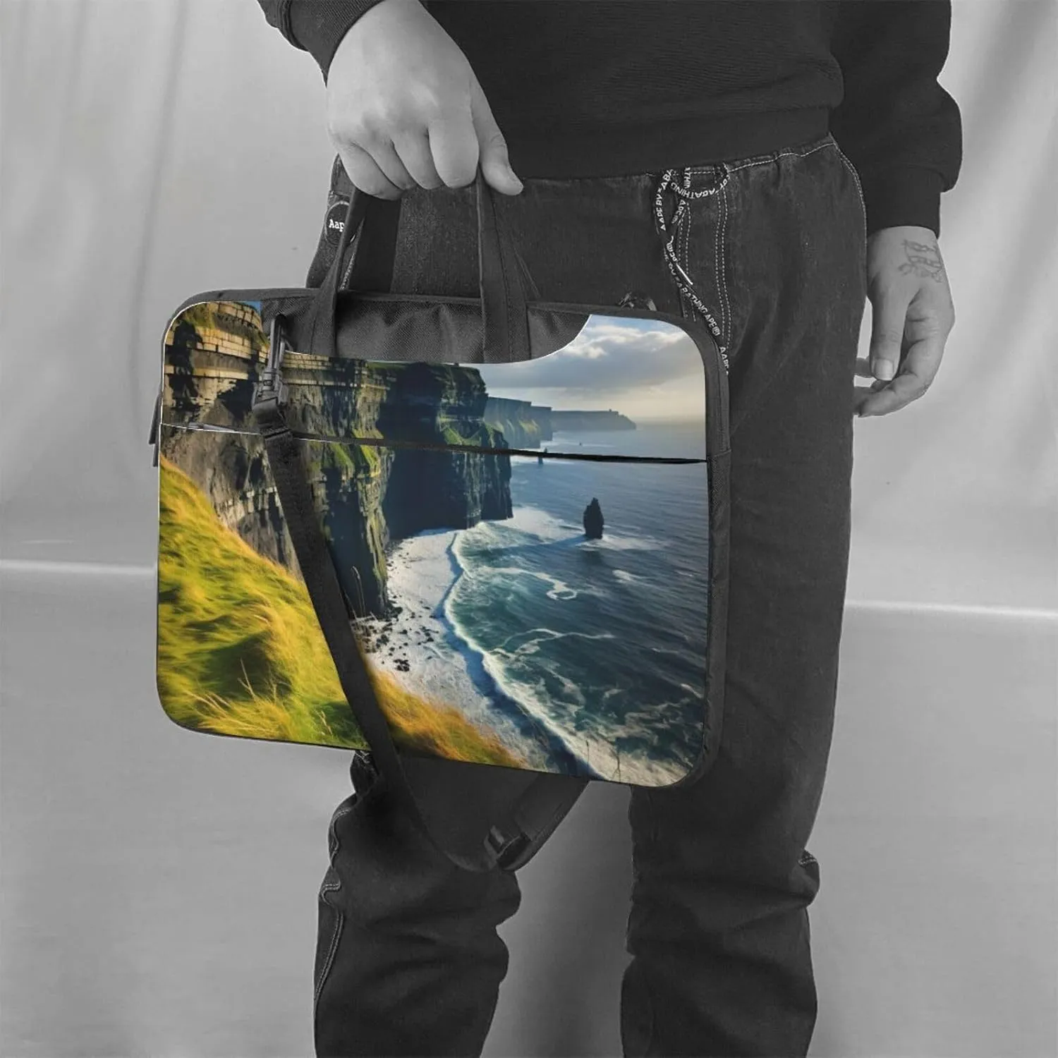 Ireland Outdoors County Clare The Cliffs Print Versatile Laptop Bag Men's Laptop Case & Womenâ€™s Computer Bag with Shoulder Strap