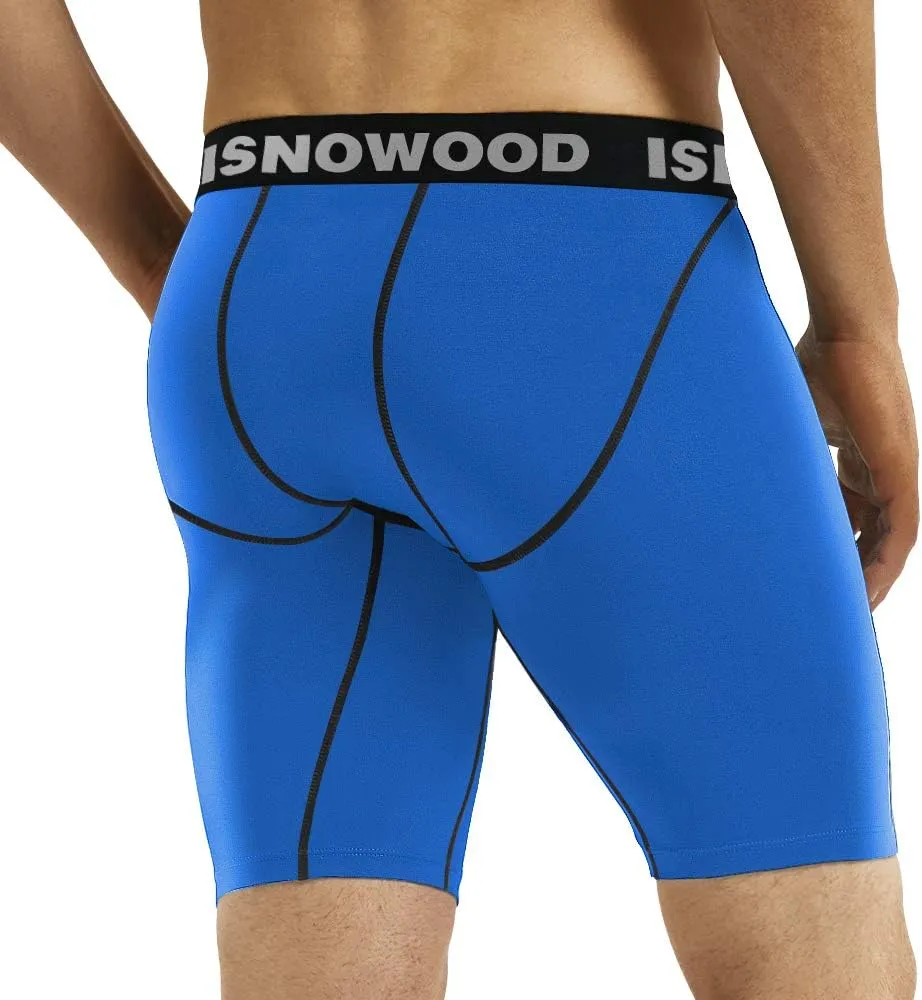isnowood Compression Shorts for Men Spandex Running Workout Athletic Underwear