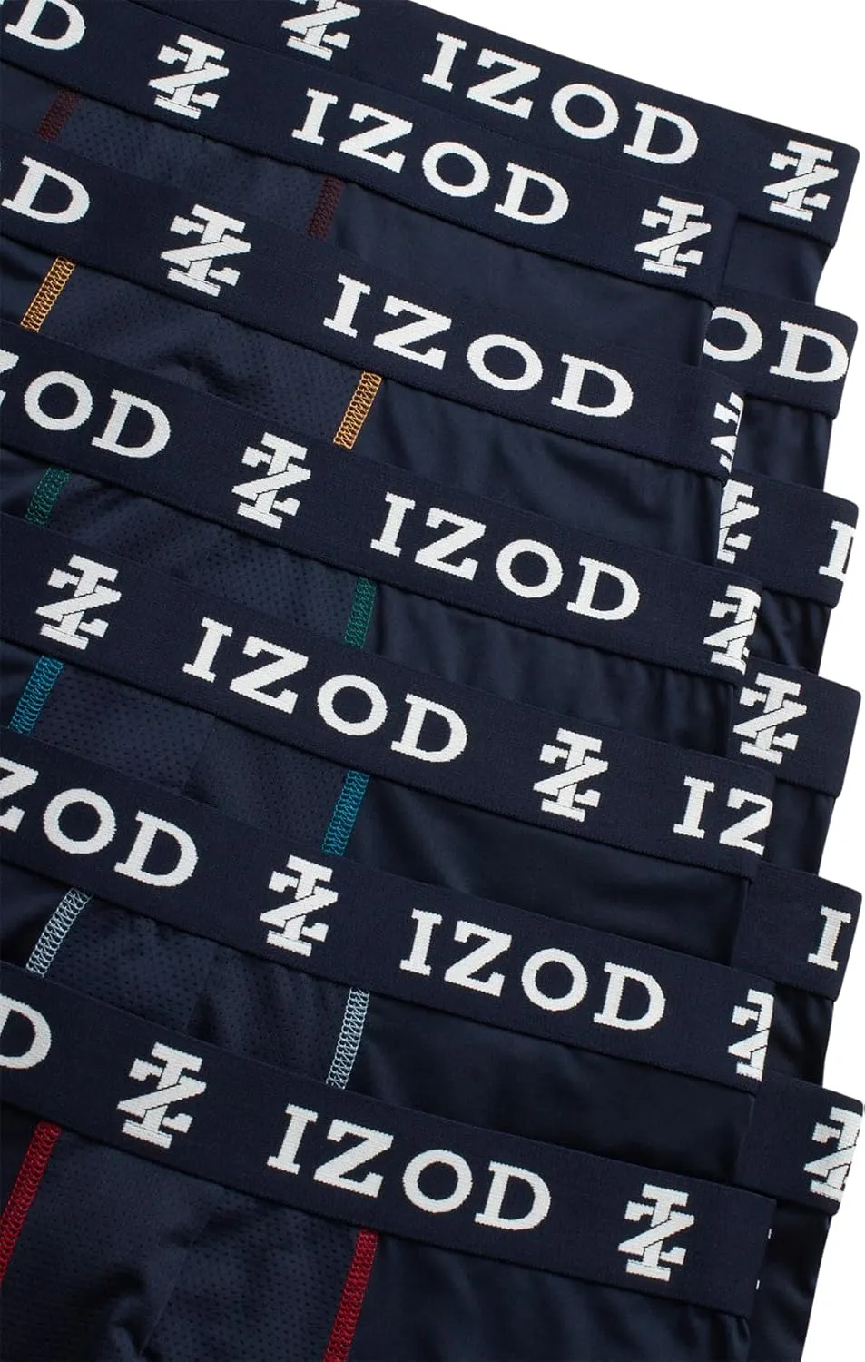 IZOD Men's Boxer Briefs - 12 Pack Ultrasoft Performance Mens Underwear Boxers - Breathable Active Sport Boxers for Men (S-XL)