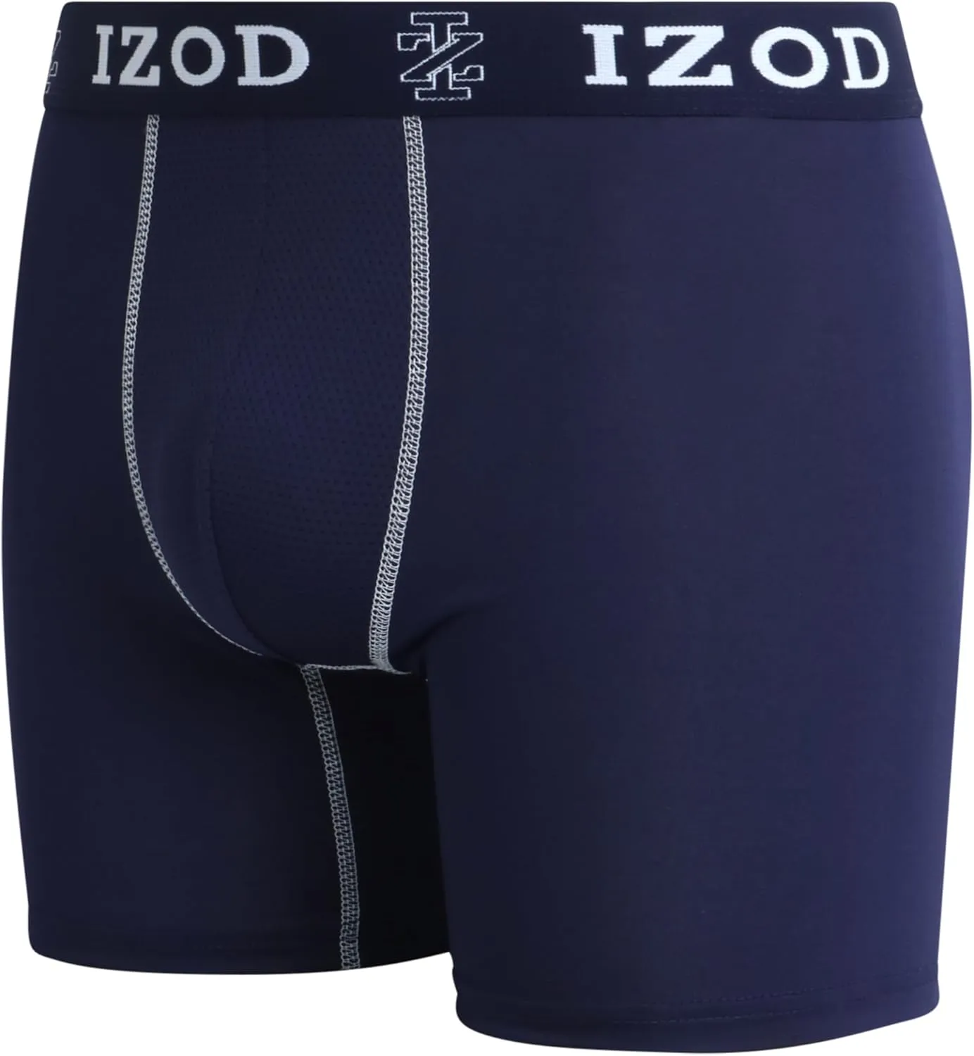IZOD Men's Boxer Briefs - 6 Pack Comfort Stretch Soft Performance Men's Underwear - Breathable Sport Boxers for Men (S-XL