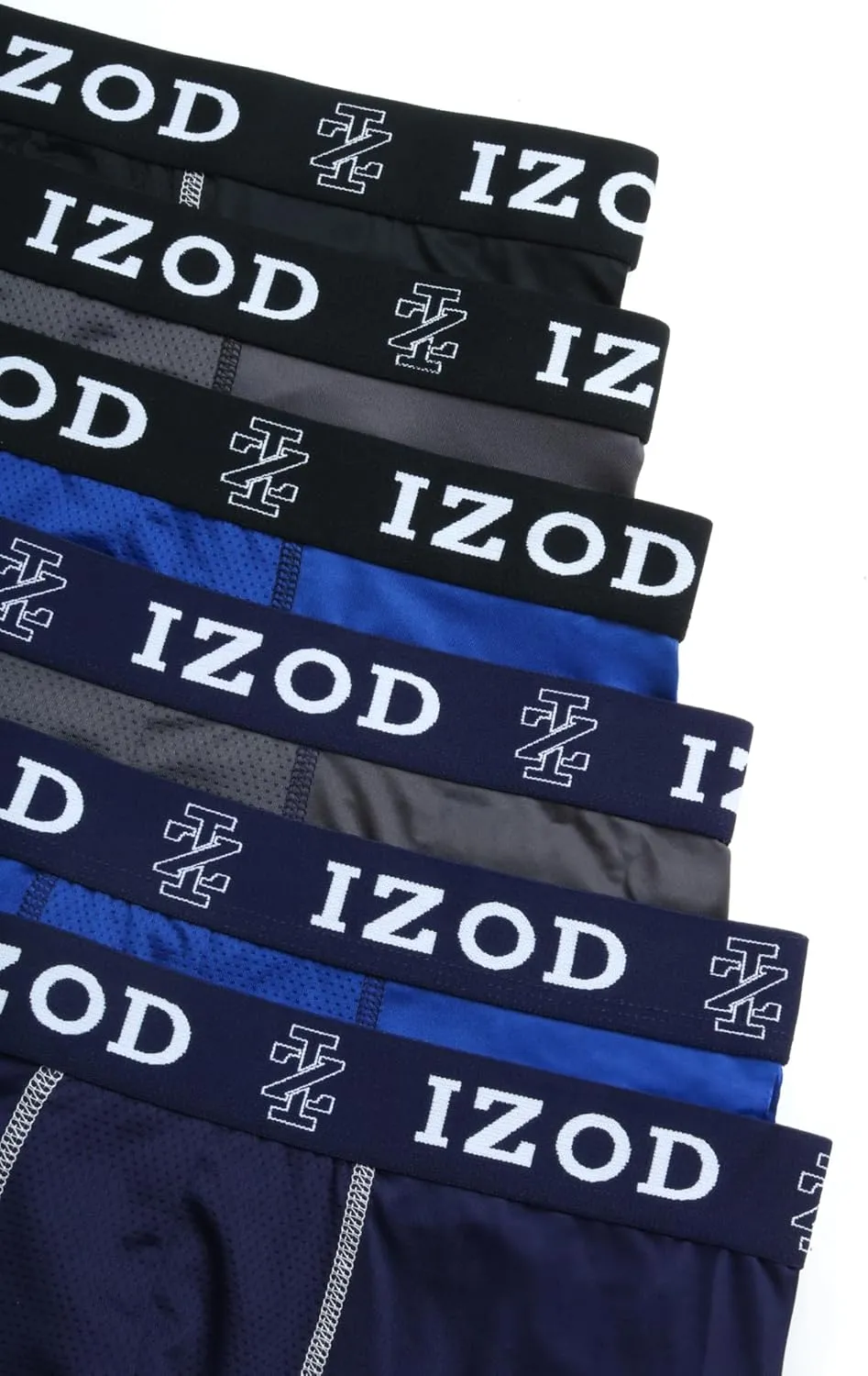 IZOD Men's Boxer Briefs - 6 Pack Comfort Stretch Soft Performance Men's Underwear - Breathable Sport Boxers for Men (S-XL