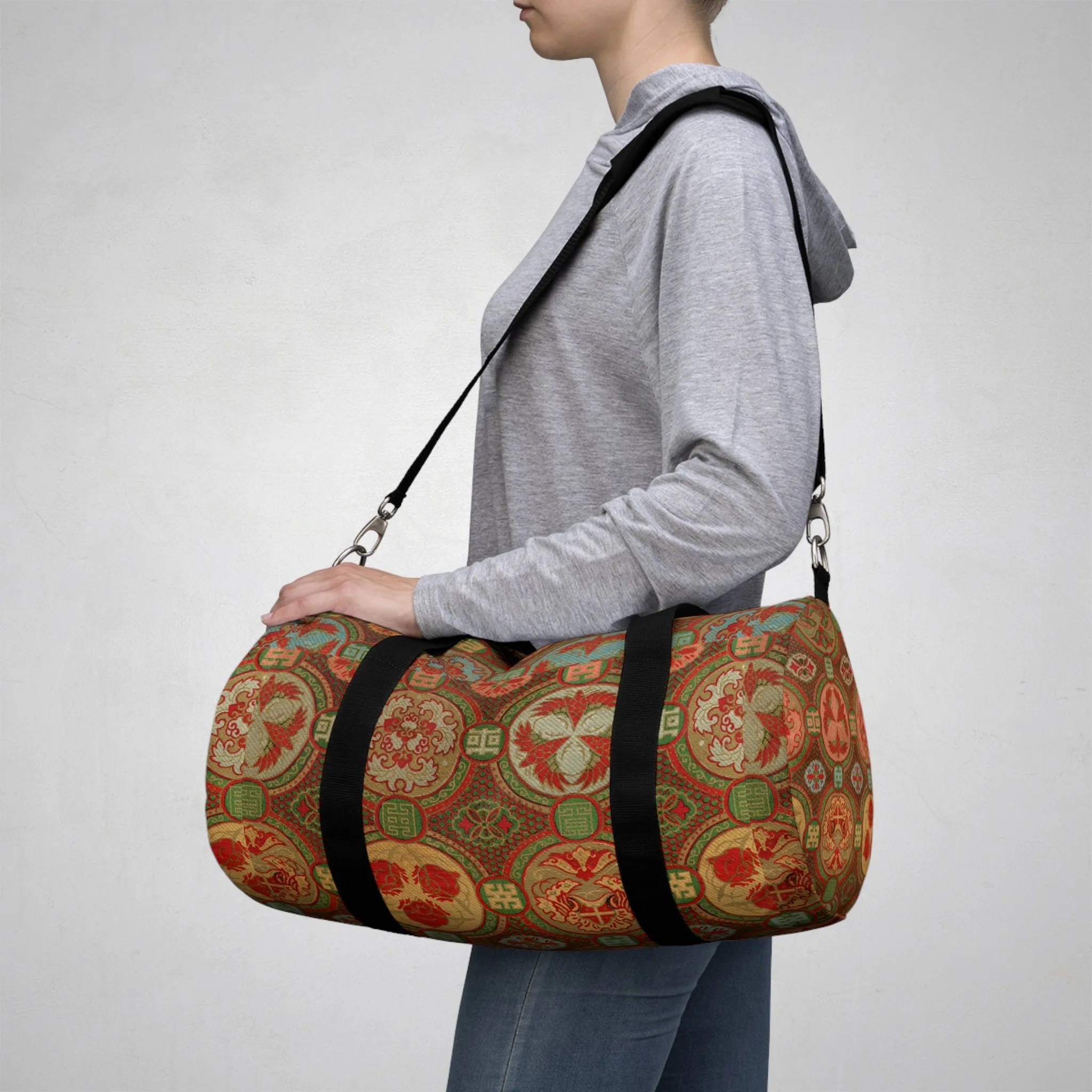 Japanese Fan Pattern II by G.A. Audsley Duffle Bag