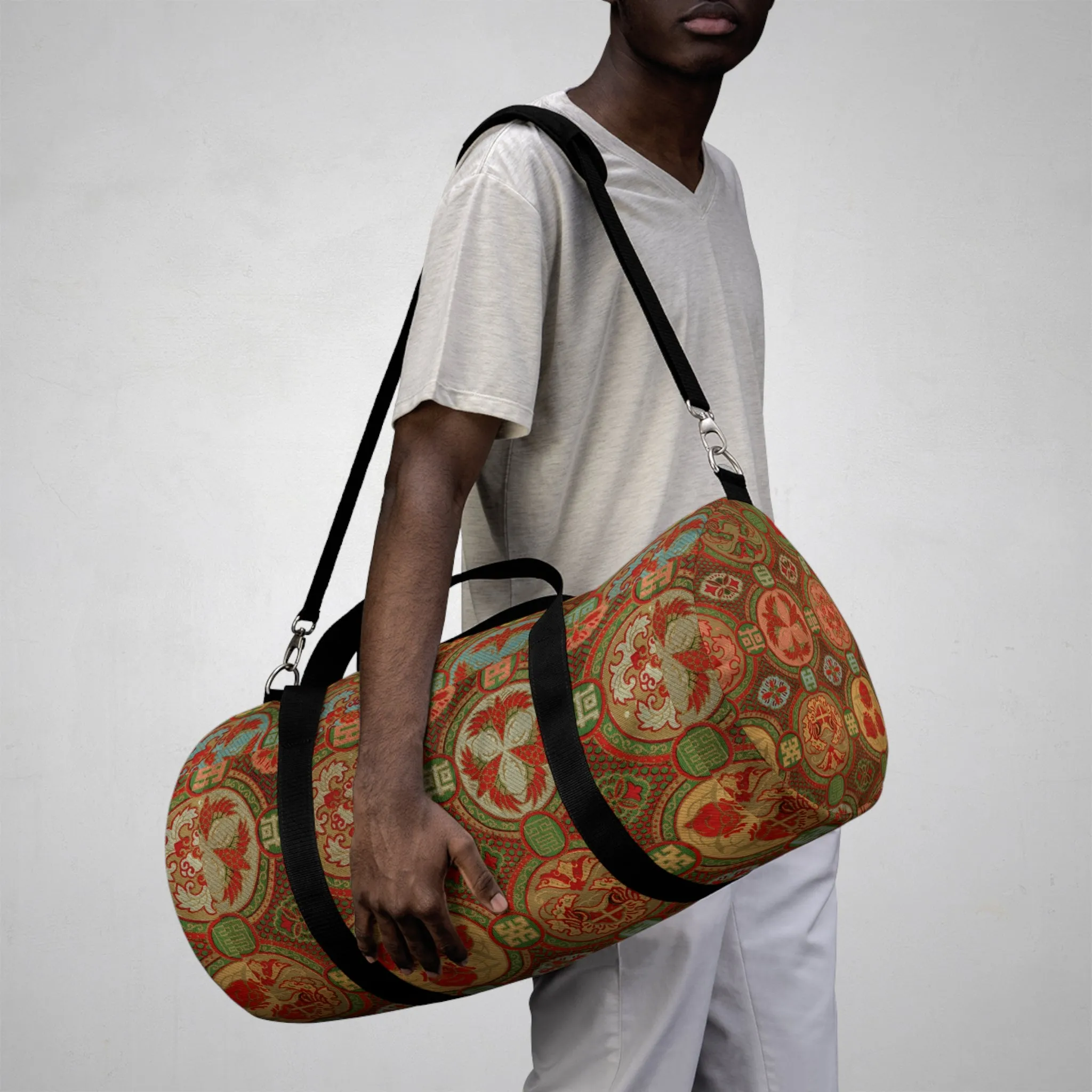 Japanese Fan Pattern II by G.A. Audsley Duffle Bag