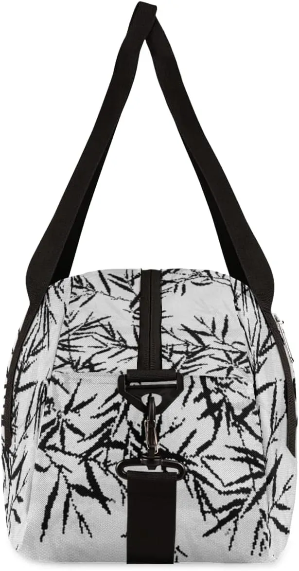 Japanese Flowers Personalized Kids Duffel Bag for Girls Boys, Flowers Debris Pattern Custom Name Dance Bag Overnight Small Duffel Bag Carry On Weekend Travel Bag for School Practice Gymnastics Ballet