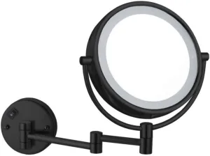 JCAKES Makeup Mirror with Light Wall Mounted Double Sided Vanity Magnifying Mirror Adjustable Telescopic Boom (Size : 5X)