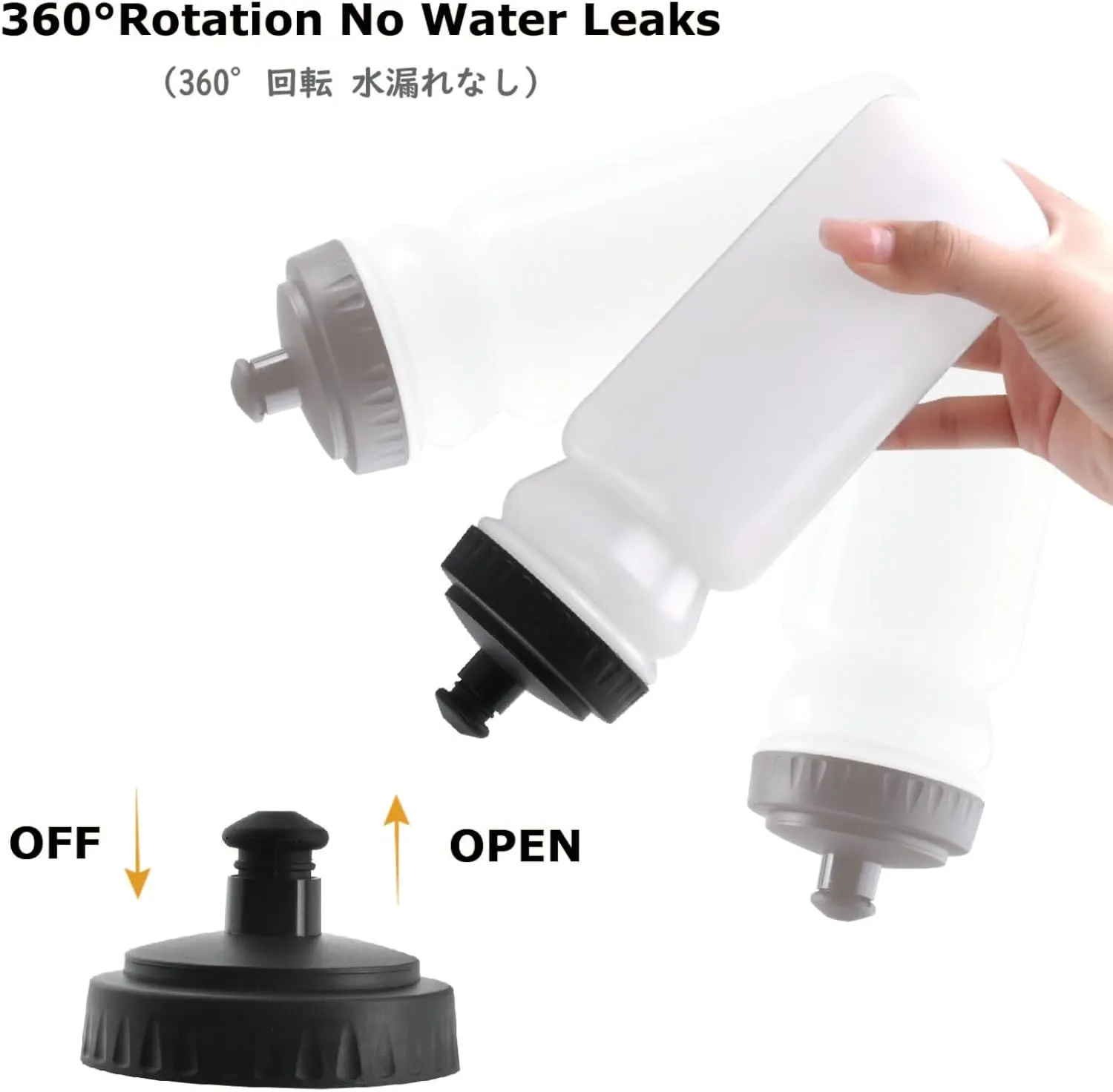 JEELAD TPU Running Water Bottles, Leak-Proof, BPA-Free, for Hydration Pack Vest, Running, Hiking, Cycling (620ml(20oz) 1 Pcs Water Bottle)