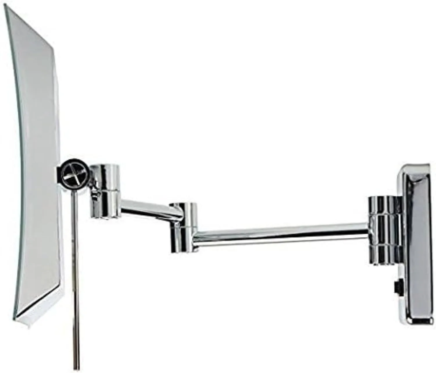 JERDON Wall Mount Makeup Mirror with 5X Magnification - 8.75” x 6.5” Rectangular Design Extends 15.5” from The Wall – Chrome Finish – Direct Wire Only – Model JRT710CLD