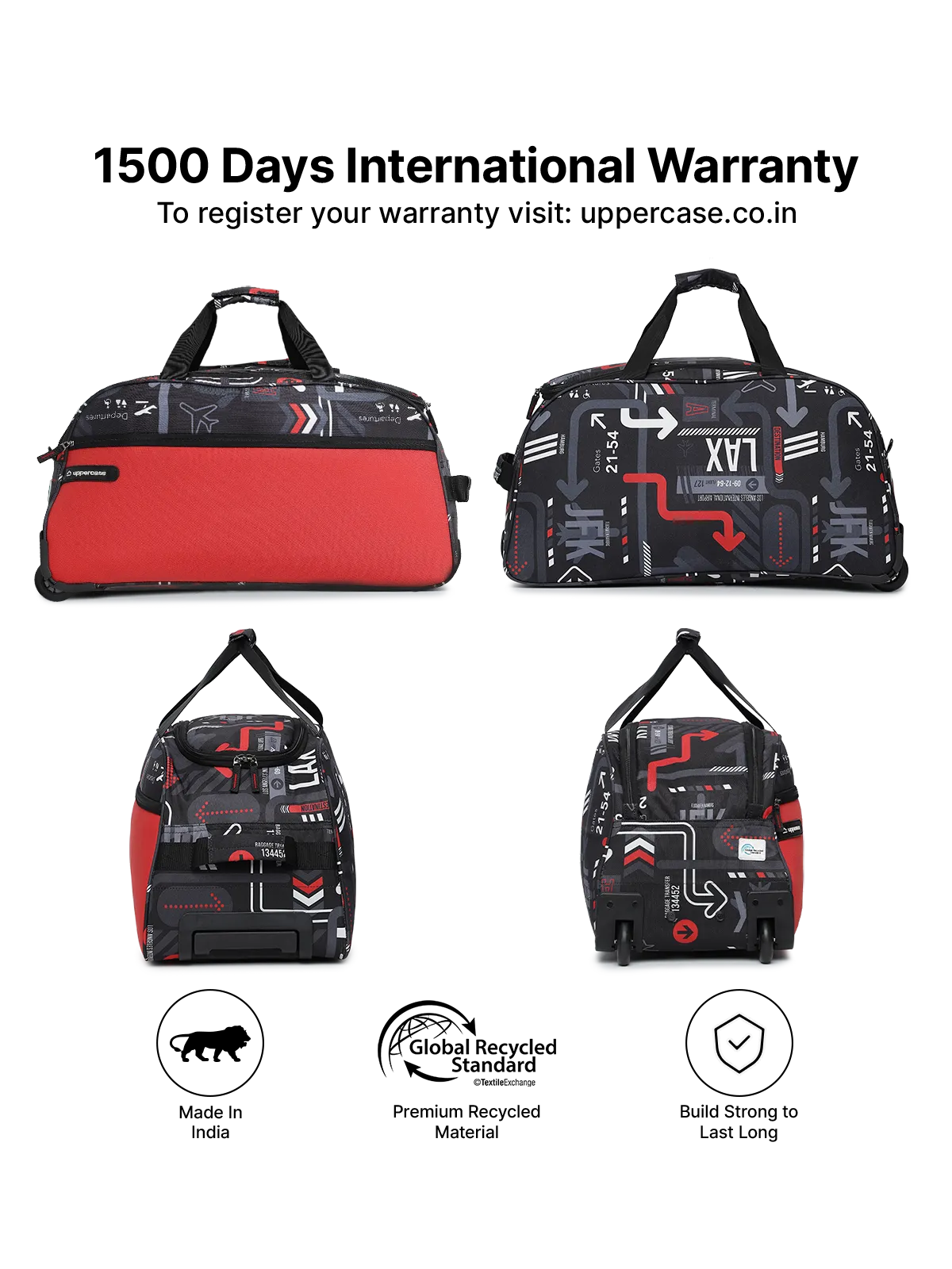 JFKT Red Blue Large Duffle