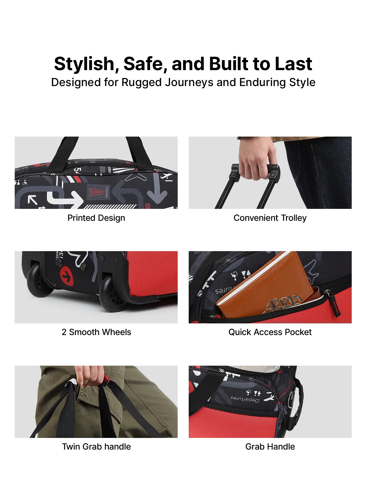 JFKT Red Blue Large Duffle