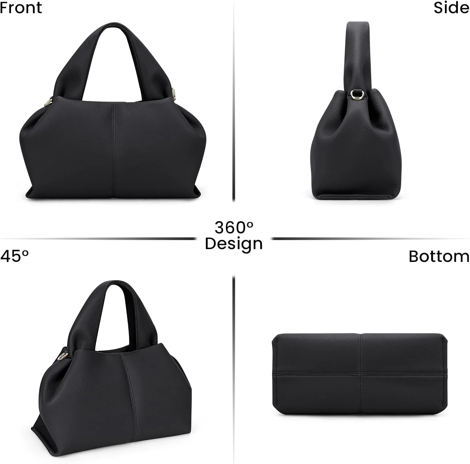 JQWYGB Cloud Pouch Dumpling Clutch Purse Women Tote Shoulder Retro Crossbody Bag with Removable Strap