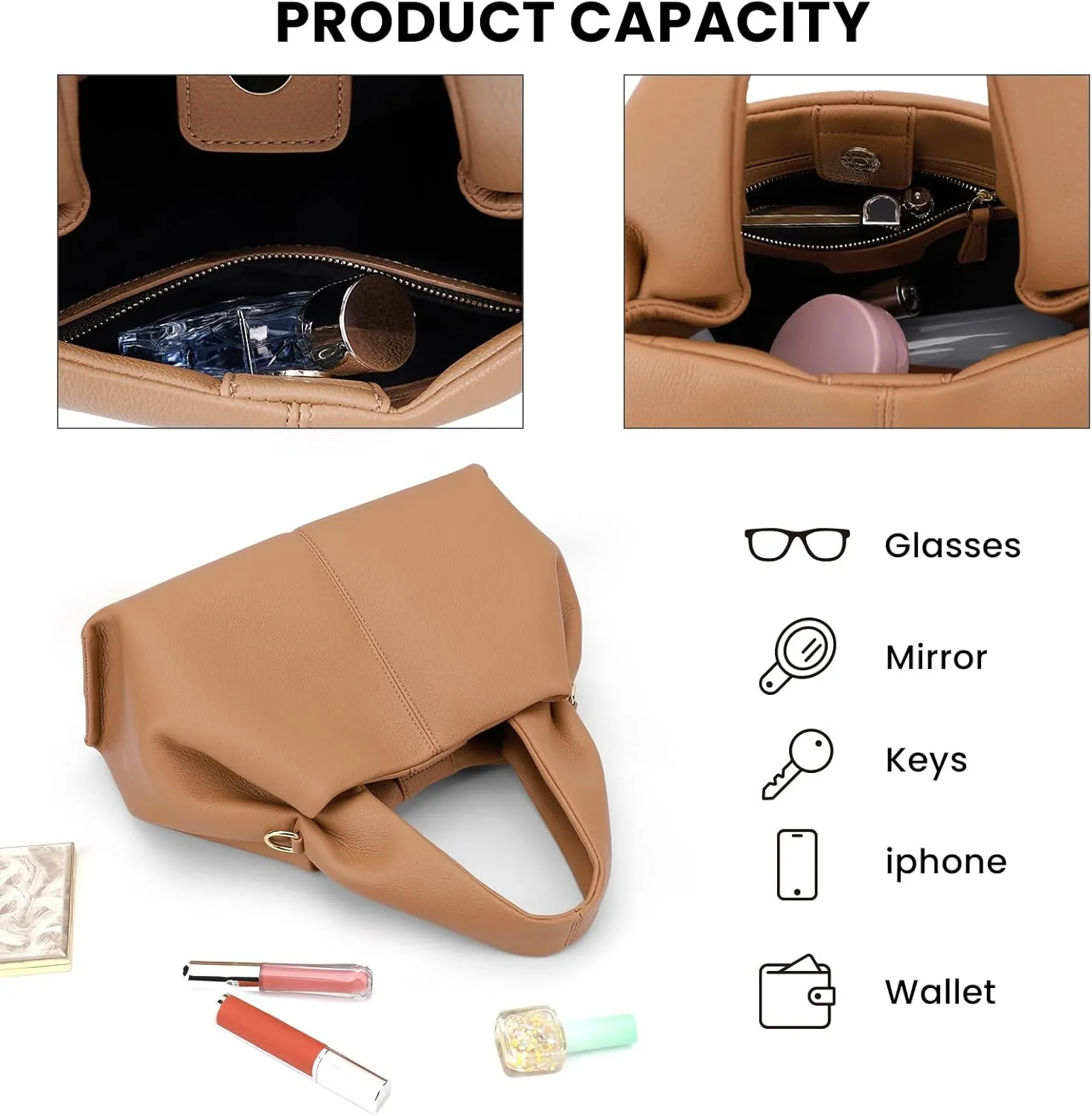 JQWYGB Cloud Pouch Dumpling Clutch Purse Women Tote Shoulder Retro Crossbody Bag with Removable Strap