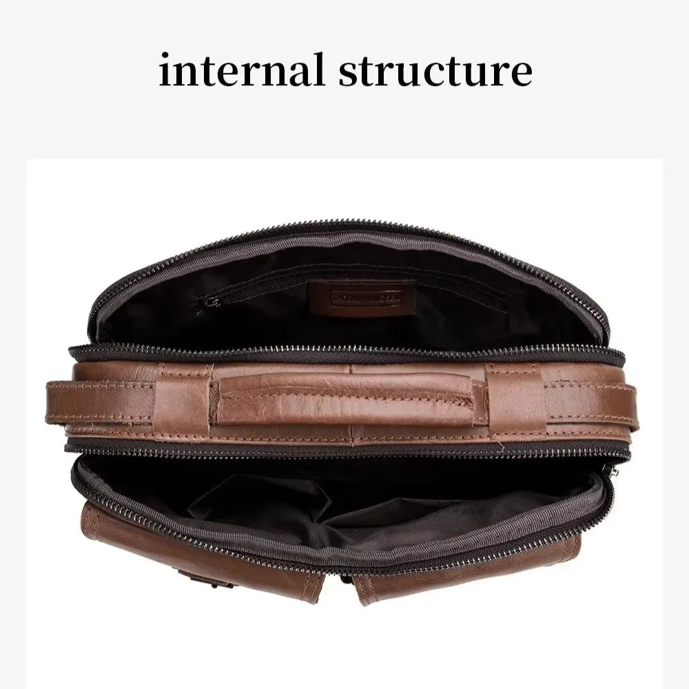 Justin | Classic Messenger Bag with Multi-Compartment Design