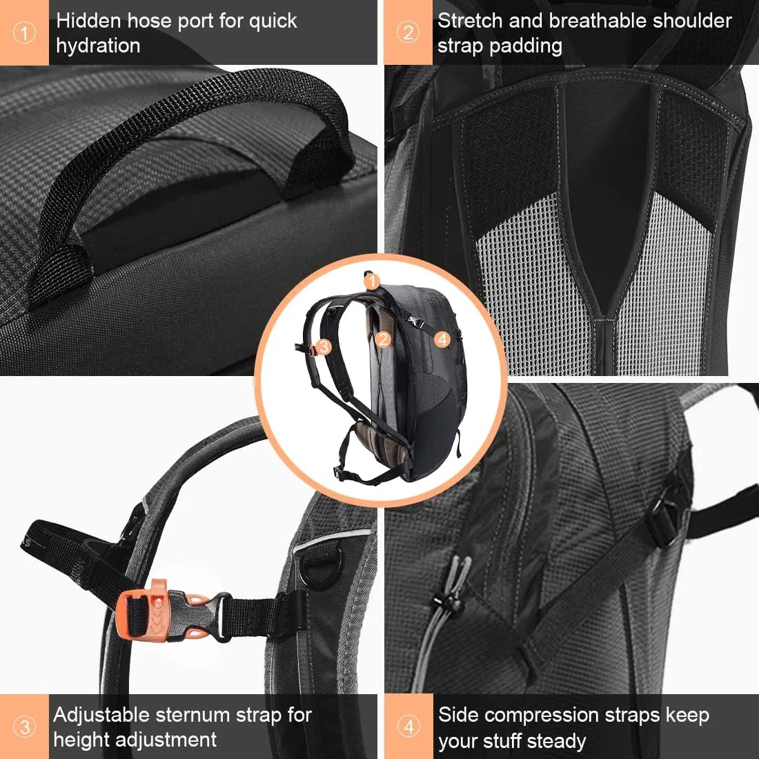KAILAS Q-WIND II 28L Hiking Daypack Waterproof Lightweight Backpack with Rain Cover for Men Women Travel Outdoor