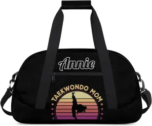 Karate Taekwondo Custom Sports Gym Bag for Girls Boys, Overnight Duffel Bags Cheerleader for Kids Personalized Dance Bag, Gymnastics Duffel Bag
