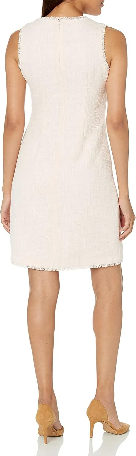 KARL LAGERFELD Women's Tweed Shift Dress with Pockets