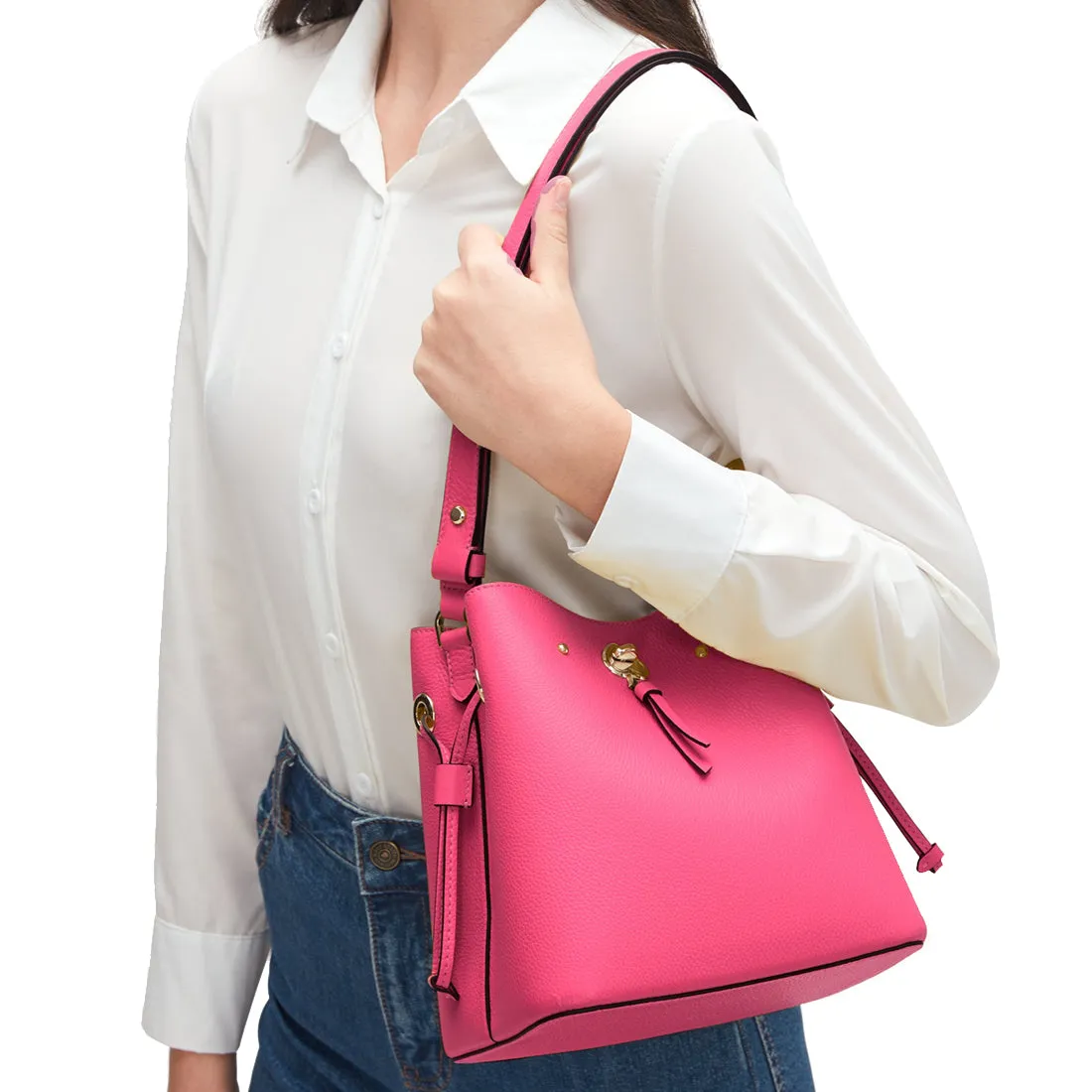 Kate Spade Marti Small Bucket Bag in Bright Magenta wkru7063