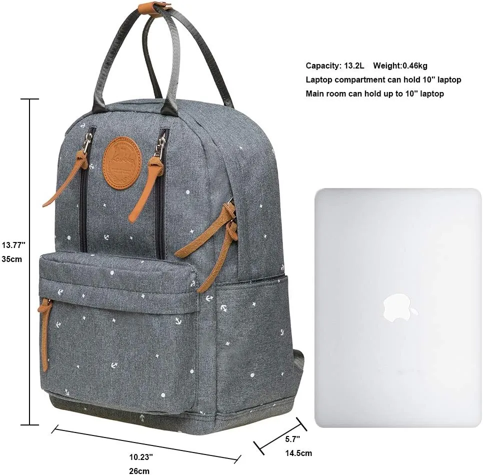 KAUKKO Lightweight Backpack Casual Travel Daypack Causal Backpack Shoulder Book Bag Multipurpose Daypacks (06-2-Grey)
