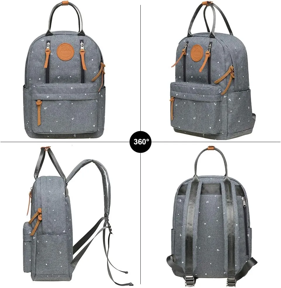 KAUKKO Lightweight Backpack Casual Travel Daypack Causal Backpack Shoulder Book Bag Multipurpose Daypacks (06-2-Grey)