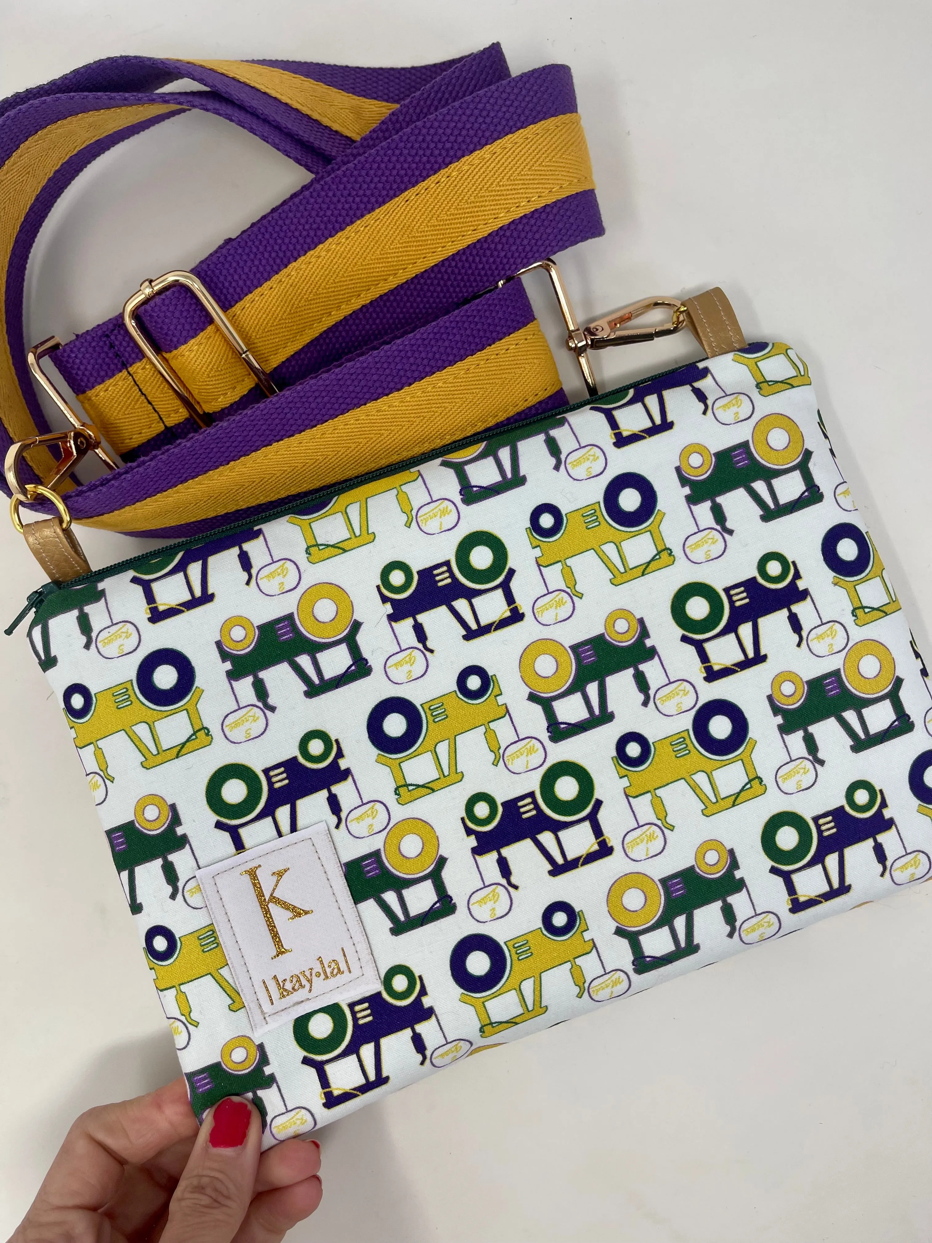 Kayla Guitar Strap Clutch- Parade tractor