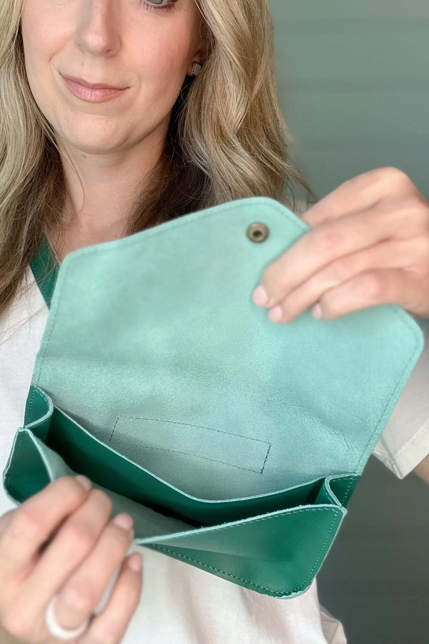Kelly Green Leather Belt Bag