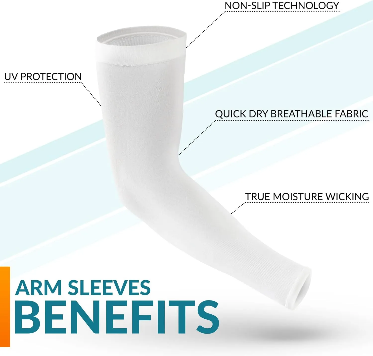 KEMFORD Arm Sleeves for Men and Women – Sun Protection – Cooling UPF 50 Compression – Basketball Running