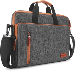 KIZUNA Laptop Bag Case 13.3 Inch Computer Shoulder Messenger Sleeve Briefcase for 13" MacBook Air/MacBook Pro 14 M2 Pro/M1 MAX/14 Lenovo ThinkPad X1 Carbon/IdeaPad Flex 5i /Huawei,Brown
