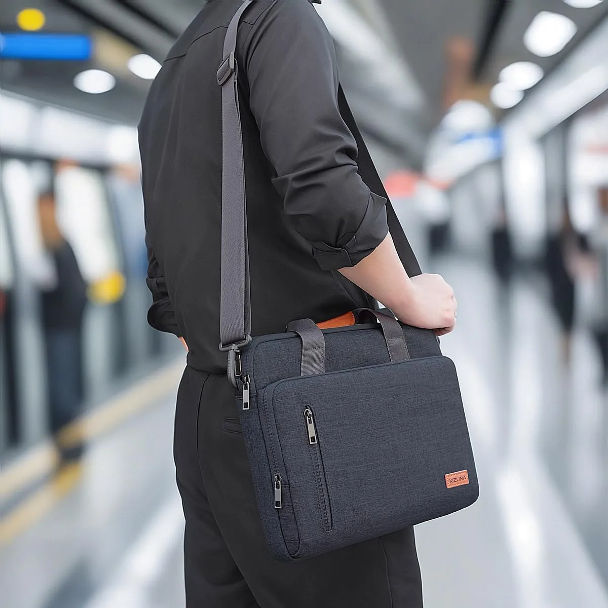 KIZUNA Laptop Bag Case 13.3 Inch Computer Shoulder Sleeve Briefcase For 14" MacBook Pro M3 2023/M2 M1 Max /13.6" New MacBook Air M2/14 Yoga Slim 7x/14.5" XPS 14/Latitude 5450,Dark Grey