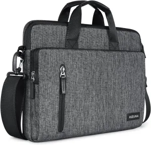 KIZUNA Laptop Bag Case 15.6 Inch Computer Shoulder Messenger Sleeve Briefcase For 16" MacBook Pro M1 M2 Max/MacBook Air 15 M2/16 Lenovo IdeaPad Flex 5i/Thinkbook 16  /Dell XPS 15, Grey