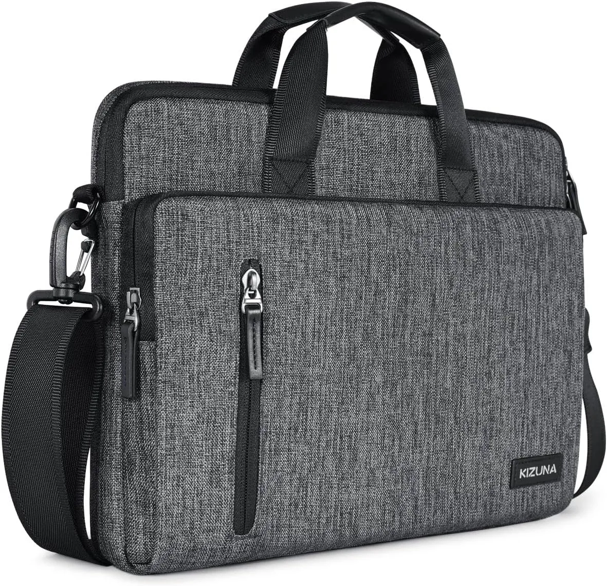 KIZUNA Laptop Bag Case 15.6 Inch Computer Shoulder Messenger Sleeve Briefcase For 16" MacBook Pro M1 M2 Max/MacBook Air 15 M2/16 Lenovo IdeaPad Flex 5i/Thinkbook 16  /Dell XPS 15, Grey
