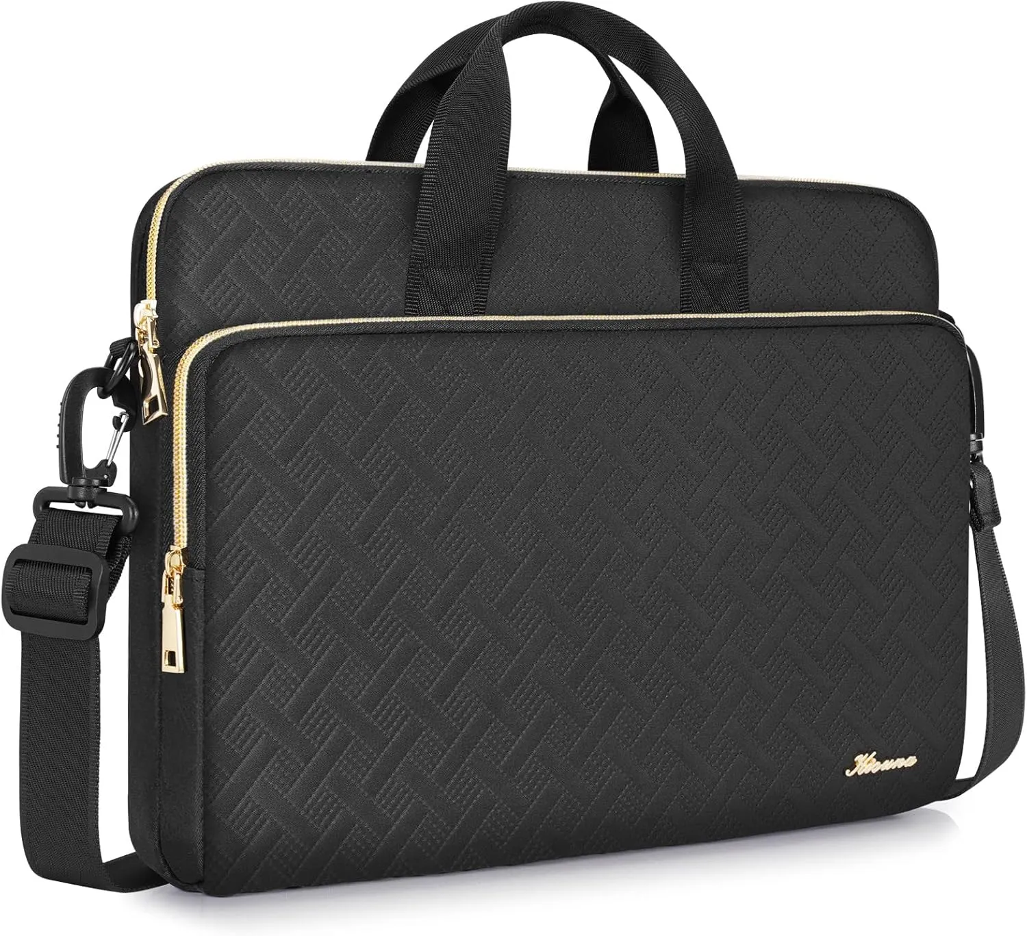 KIZUNA Laptop Sleeve Case 13 Inch Computer Shoulder Bag for 14" MacBook Pro M3 2023/M2 M1 Max /13.6" New MacBook Air M2/14 Lenovo ThinkPad X1 Carbon/Yoga C740 S740 C930/14 IdeaPad Flex 5i, Black