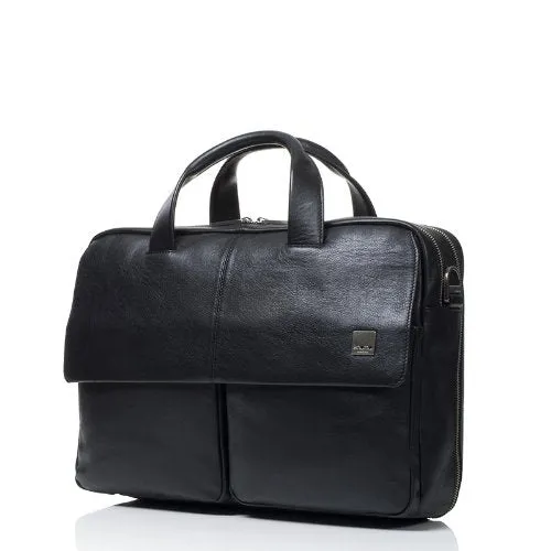 Knomo London 17" Leather Laptop Bag