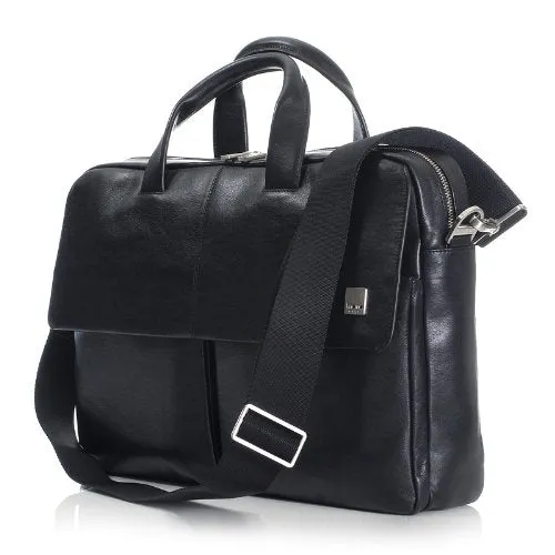 Knomo London 17" Leather Laptop Bag