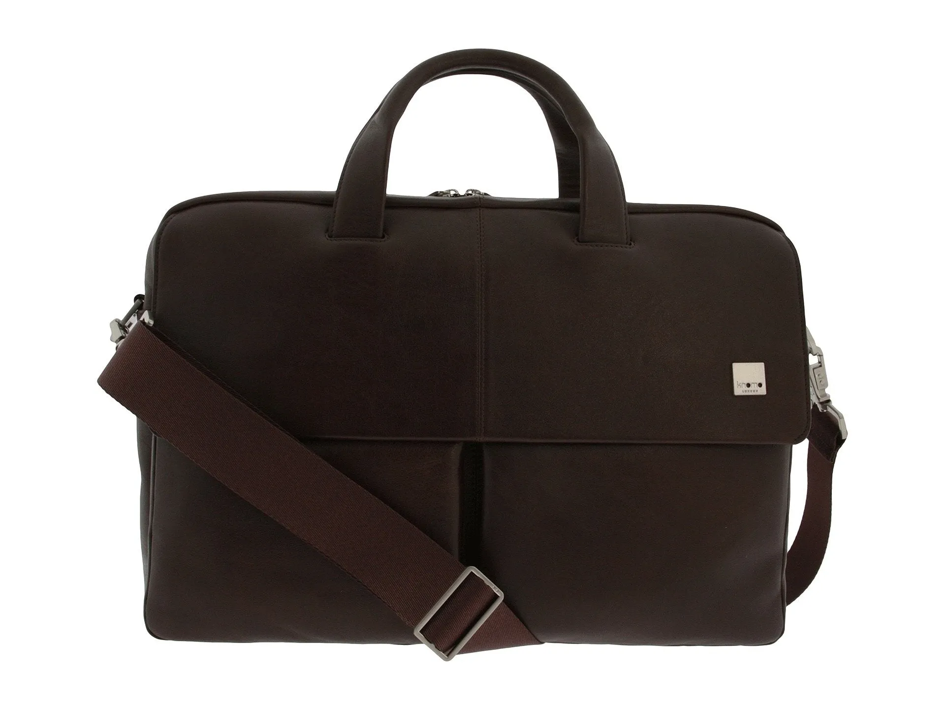 Knomo London 17" Leather Laptop Bag