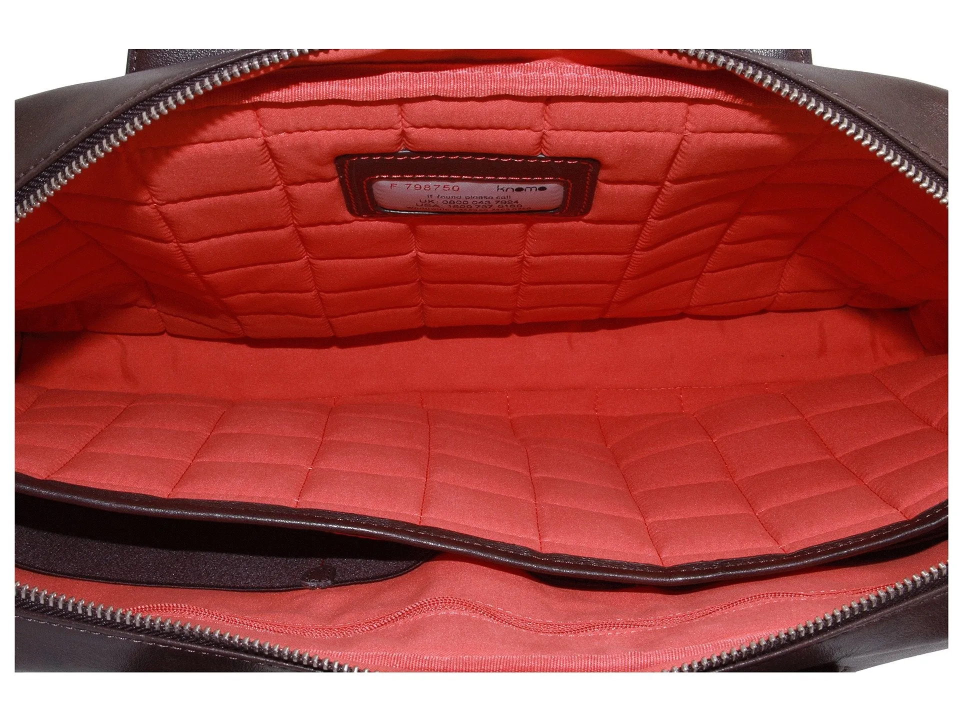 Knomo London 17" Leather Laptop Bag