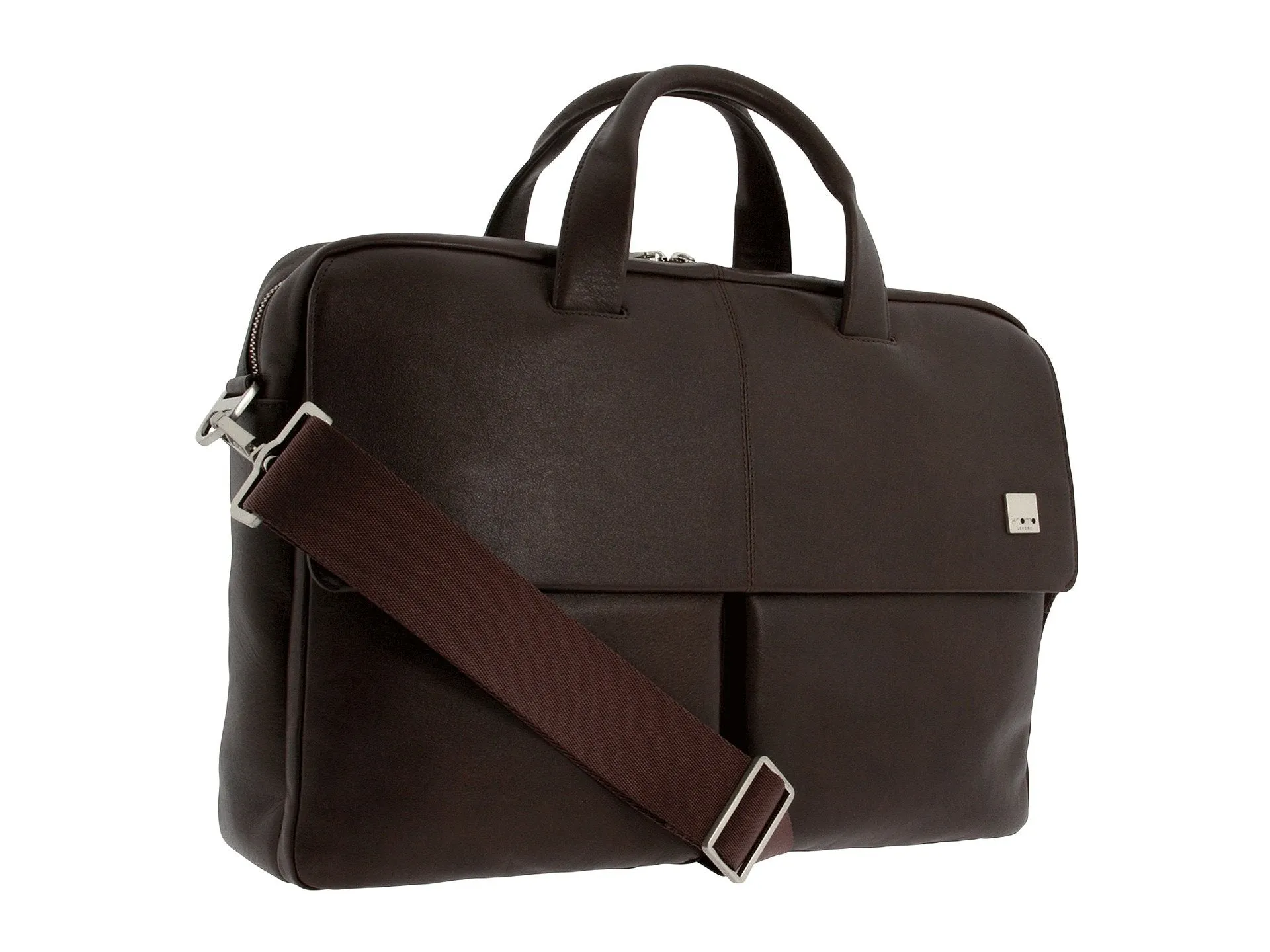 Knomo London 17" Leather Laptop Bag