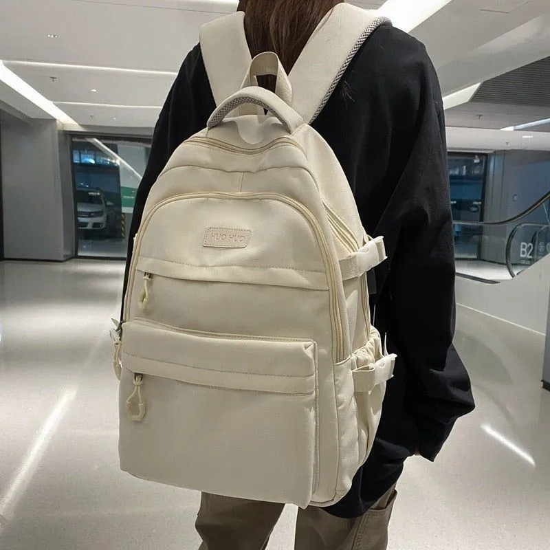 Korean Version Of Harajuku High School Solid Junior High School Student College Style Backpack